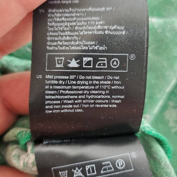 Maje Womens Rizelle Green Floral Print Mini Dress Size 42 Tied Sleeve V Neck - Picture 6 of 9